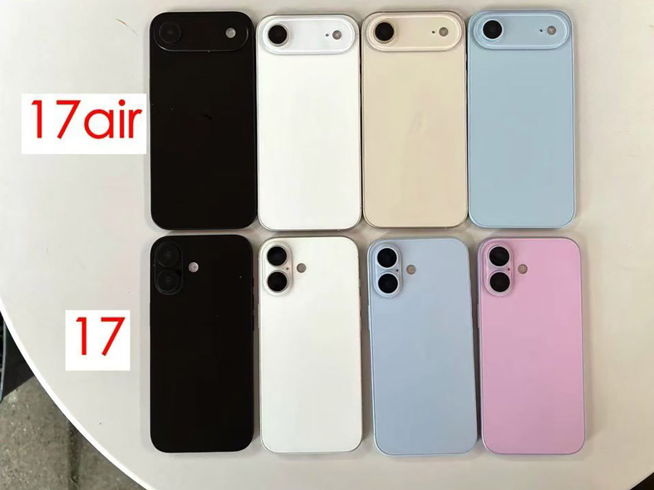 iPhone 17 and iPhone 17 Air Colors Spy Shots Leak