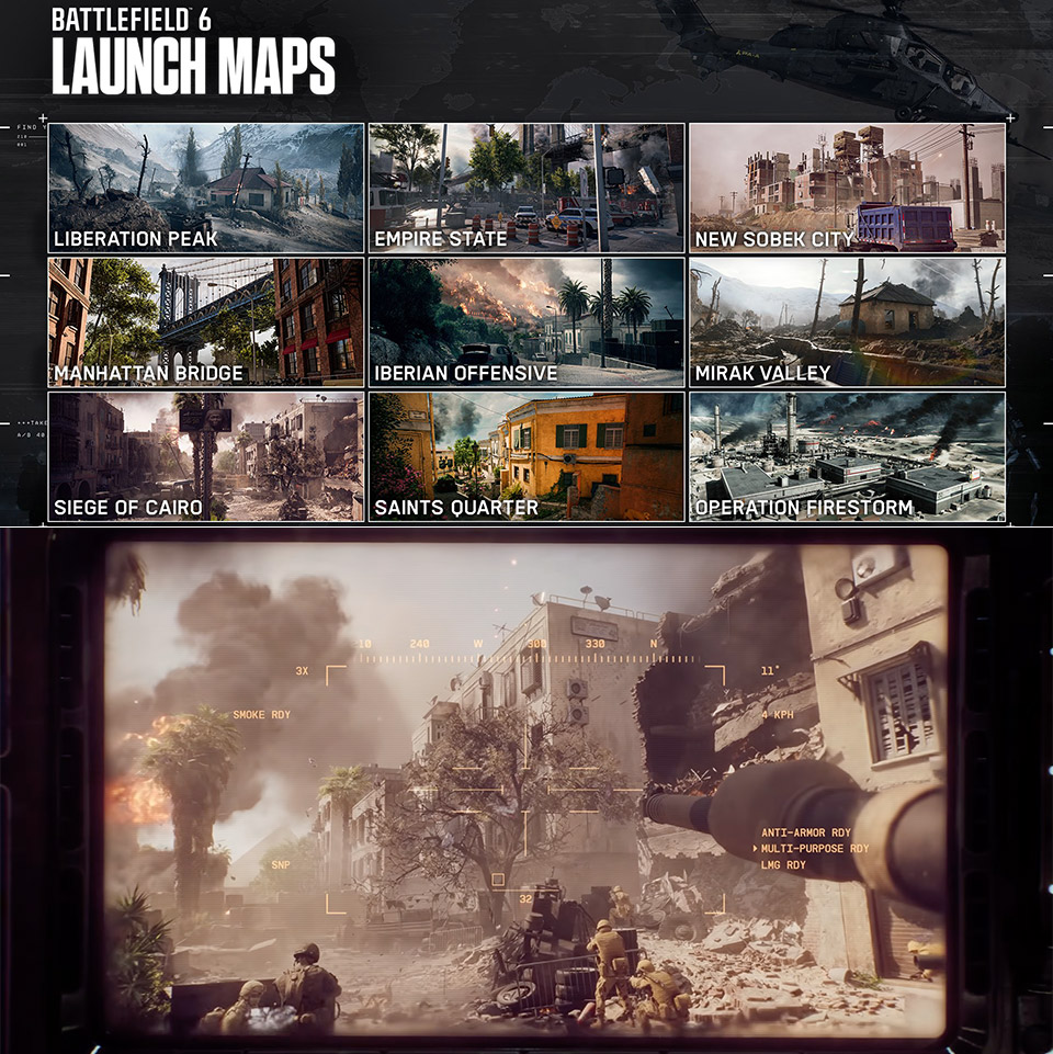 EA Battlefield 6 Multiplayer Maps