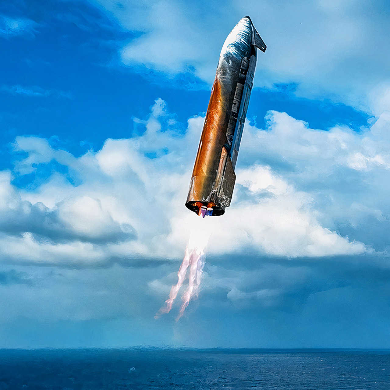 Starship Upper Stage Landing 10th Flight