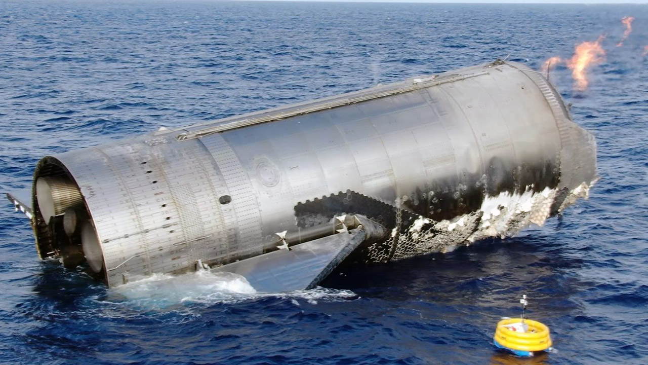 Starship Upper Stage Landing 10th Flight