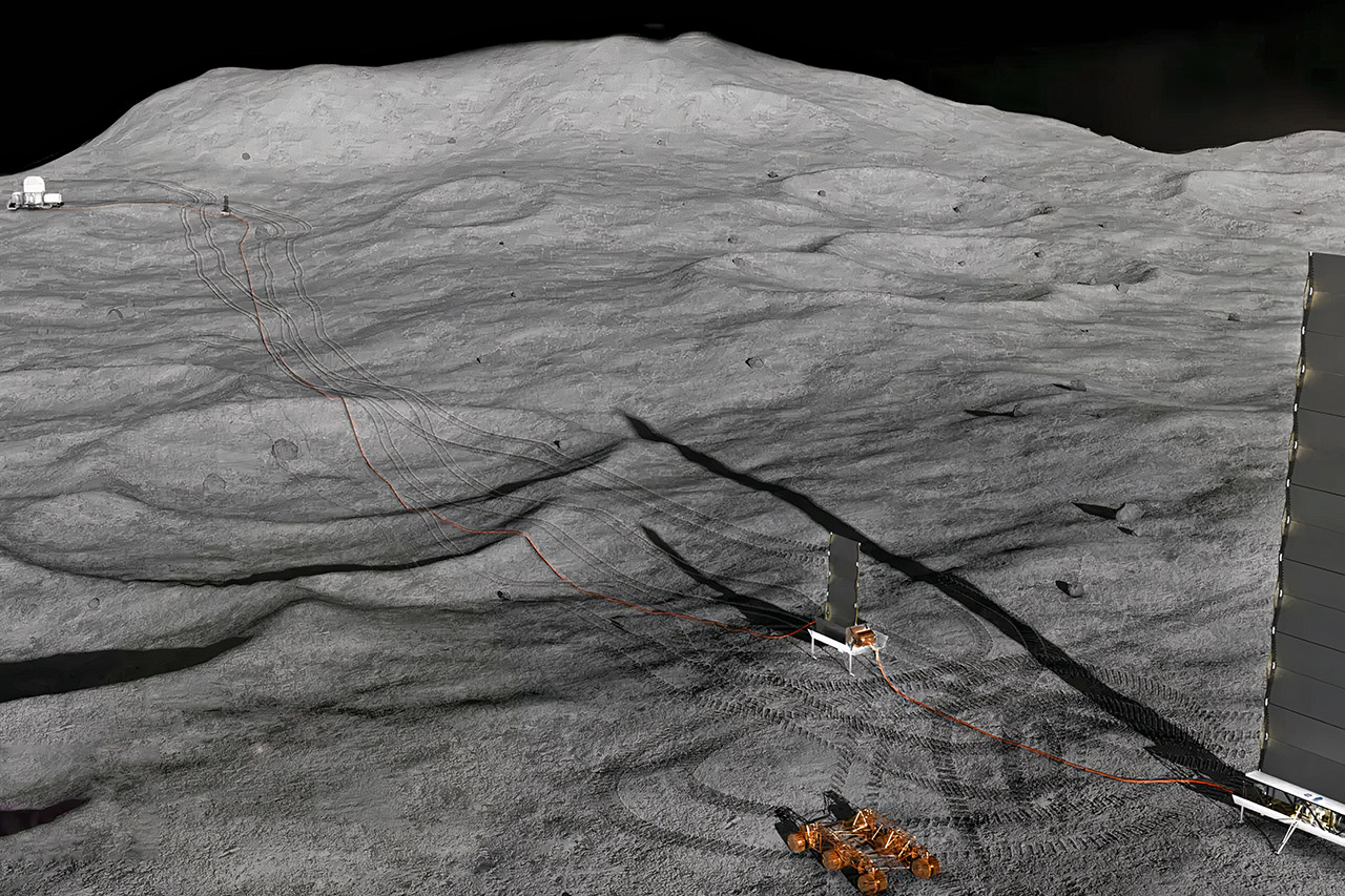 NASA Fission Surface Power Project Nuclear Reactor Moon