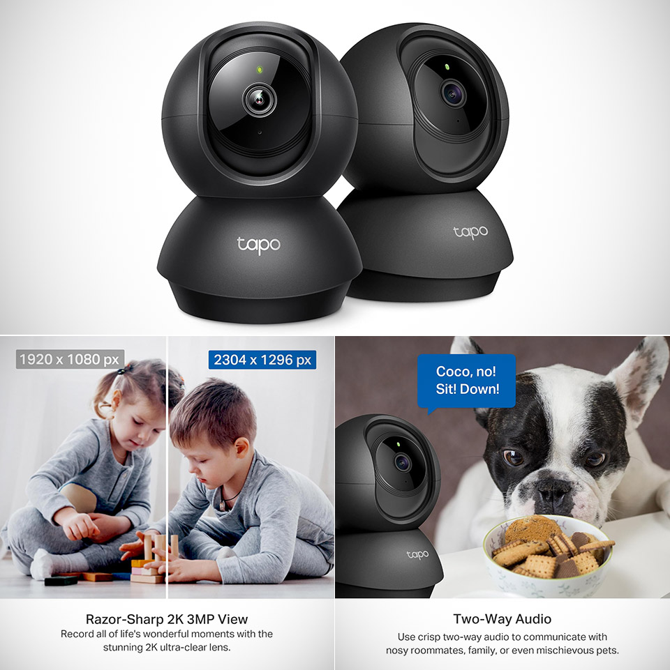 Tapo TP-Link 2K Pan/Tilt Indoor Security Camera