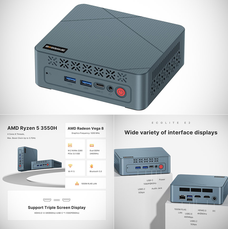 BOSGAME E2 Mini PC
