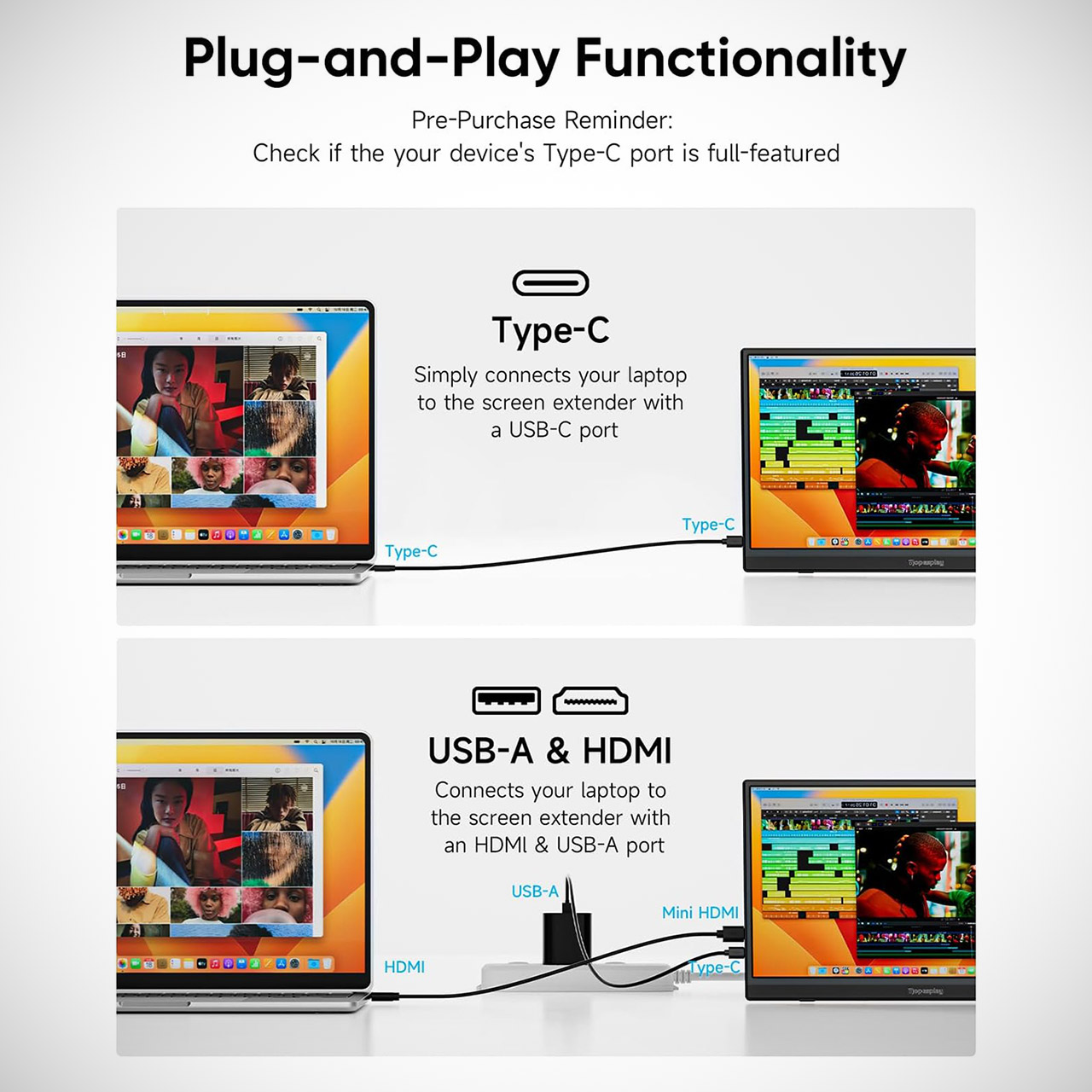Dopesplay 15.6" Portable Monitor