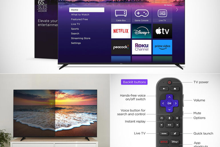 65" Roku Pro Series Mini-LED QLED 4K Smart TV