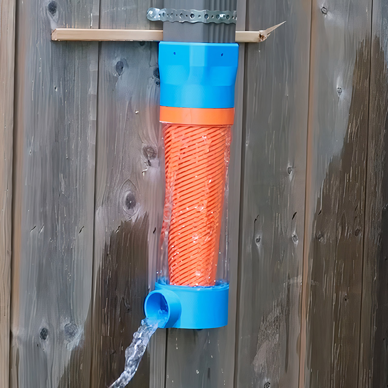 3D-Printed Rainwater Filter Self-Cleaning