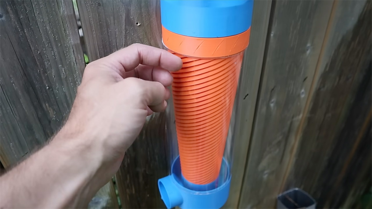 3D-Printed Rainwater Filter Self-Cleaning