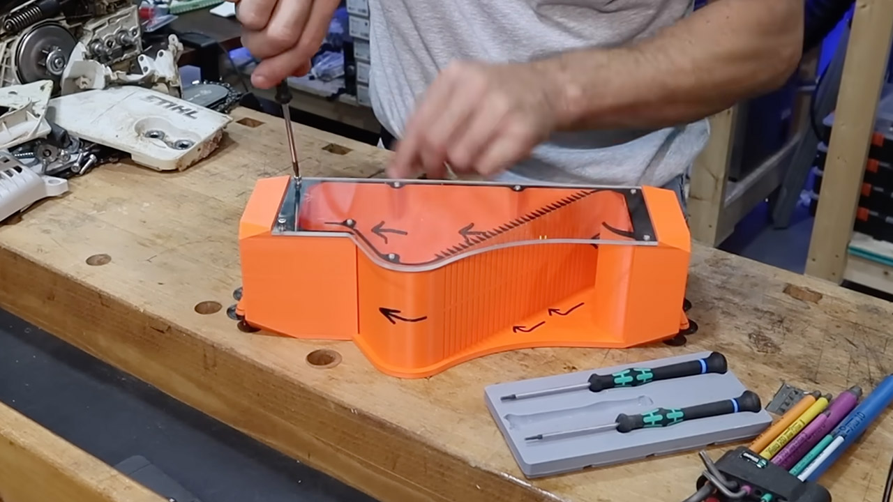 3D-Printed Rainwater Filter Self-Cleaning