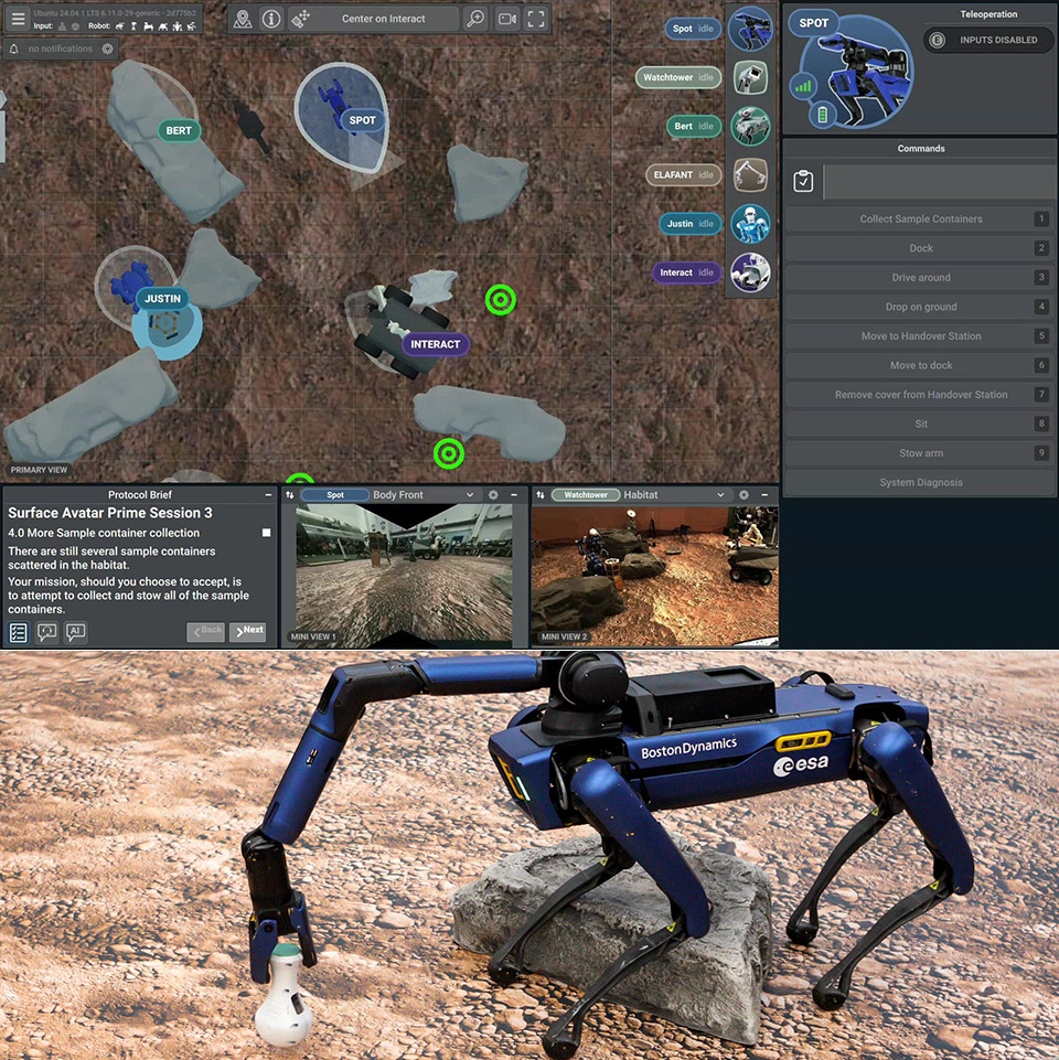 ESA Astronauts Command Boston Dynamics Robots Space ISS