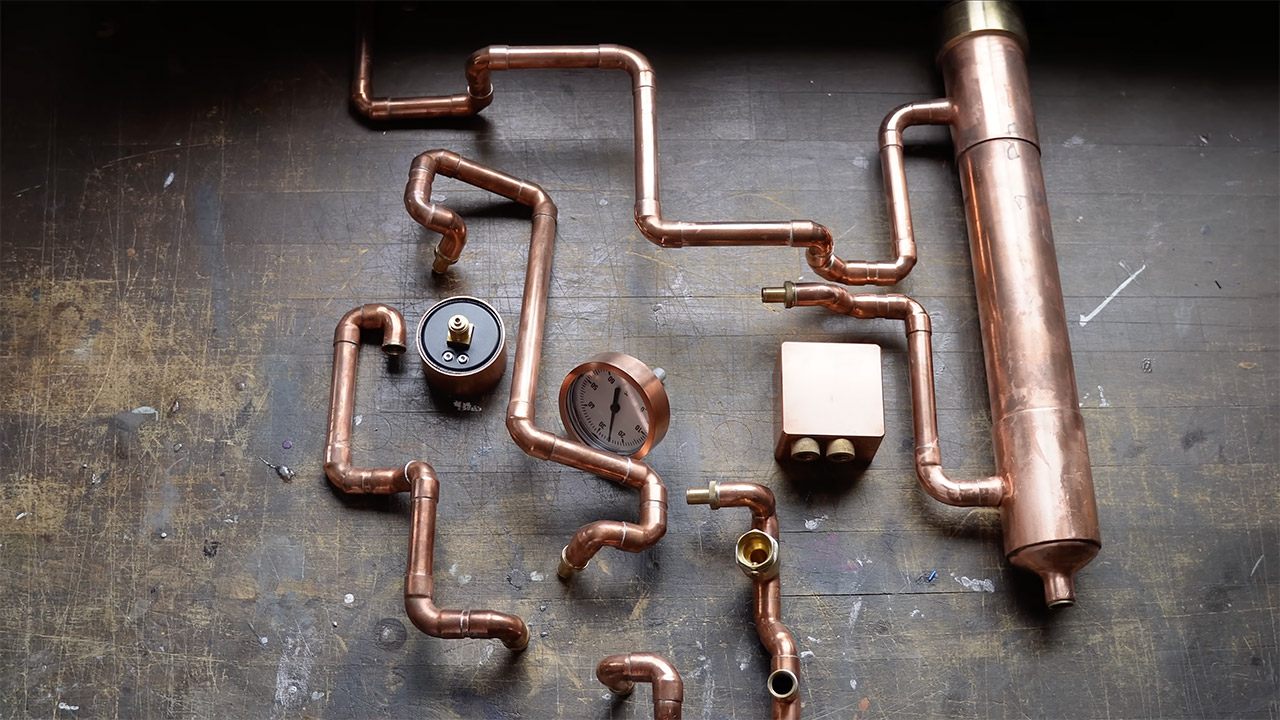 Custom Steampunk Water-Cooled PC WALL-Y