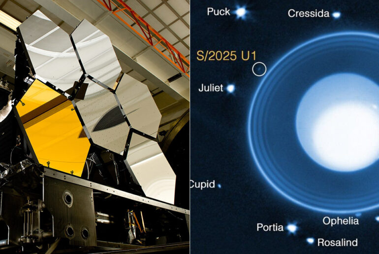 James Webb Space Telescope Moon Uranus