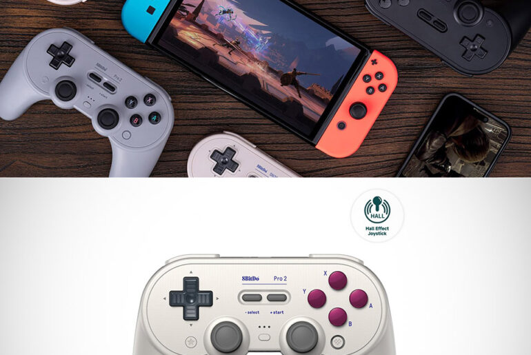 8BitDo Pro 2 Bluetooth Controller Hall Effect Joysticks