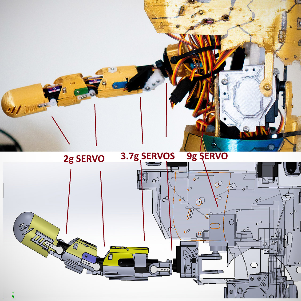 Ambidextrous Robot Hand ASL Sign Language