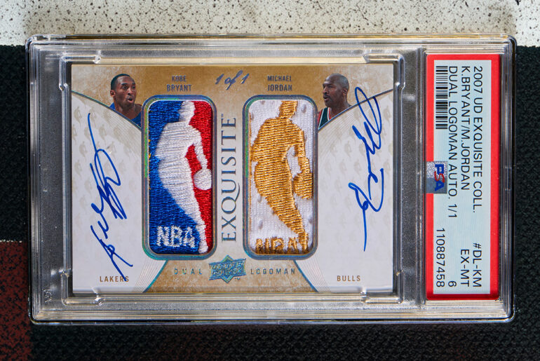 Michael Jordan Kobe Bryant Dual Autograph UD Exquisite Logoman Auction
