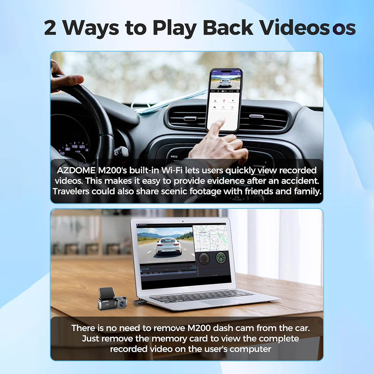Azdome M200 Mini Dashcam