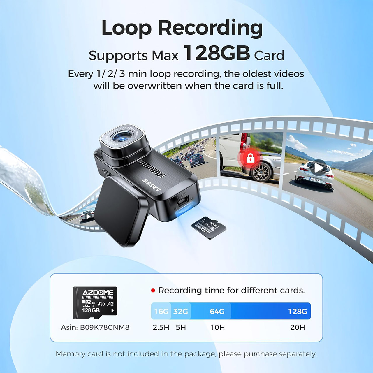 Azdome M200 Mini Dashcam