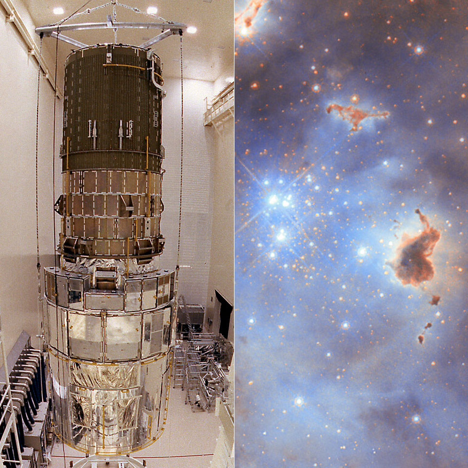 Hubble LMC N44C Cluster Large Magellanic Cloud