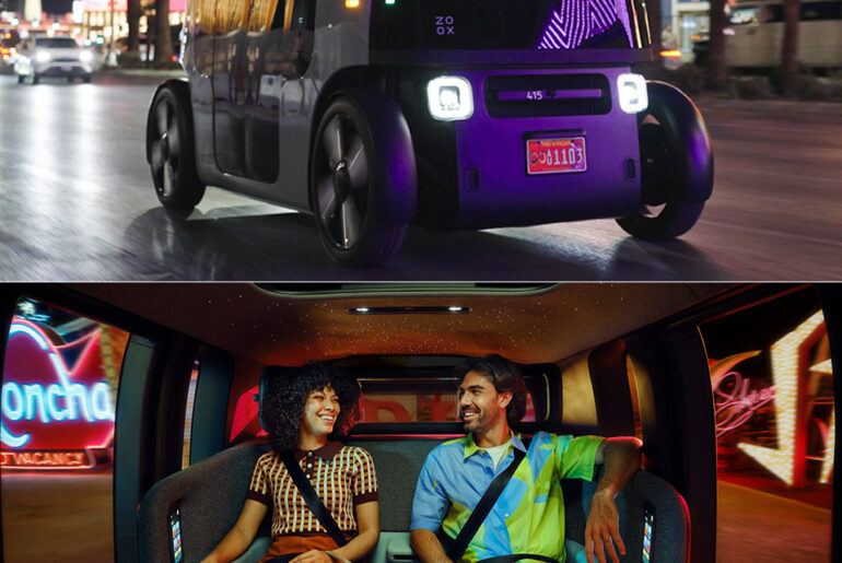 Amazon ZOOX Robotaxi Launch Las Vegas Strip