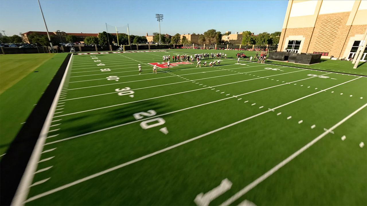 One Take Drone Flythrough Texas Tech Football