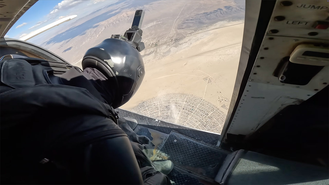 Johannes Grasser Wingsuit Burning Man Flight