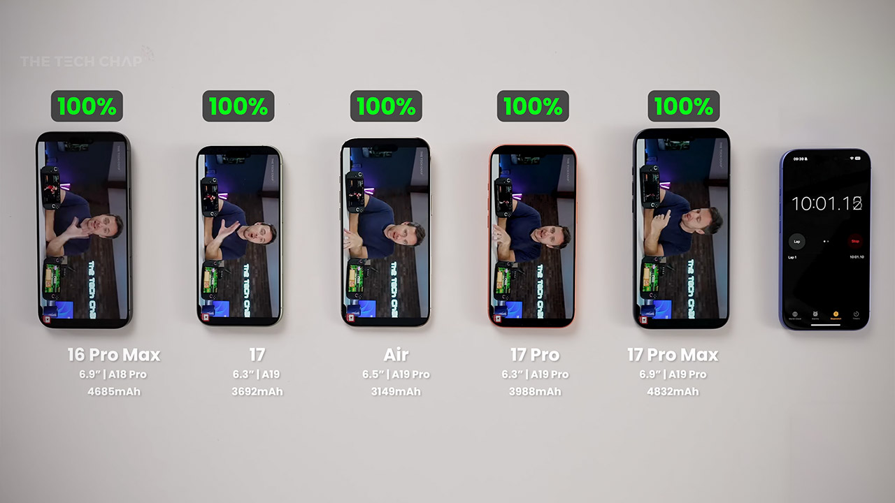 iPhone 17 Air Battery Test All Models