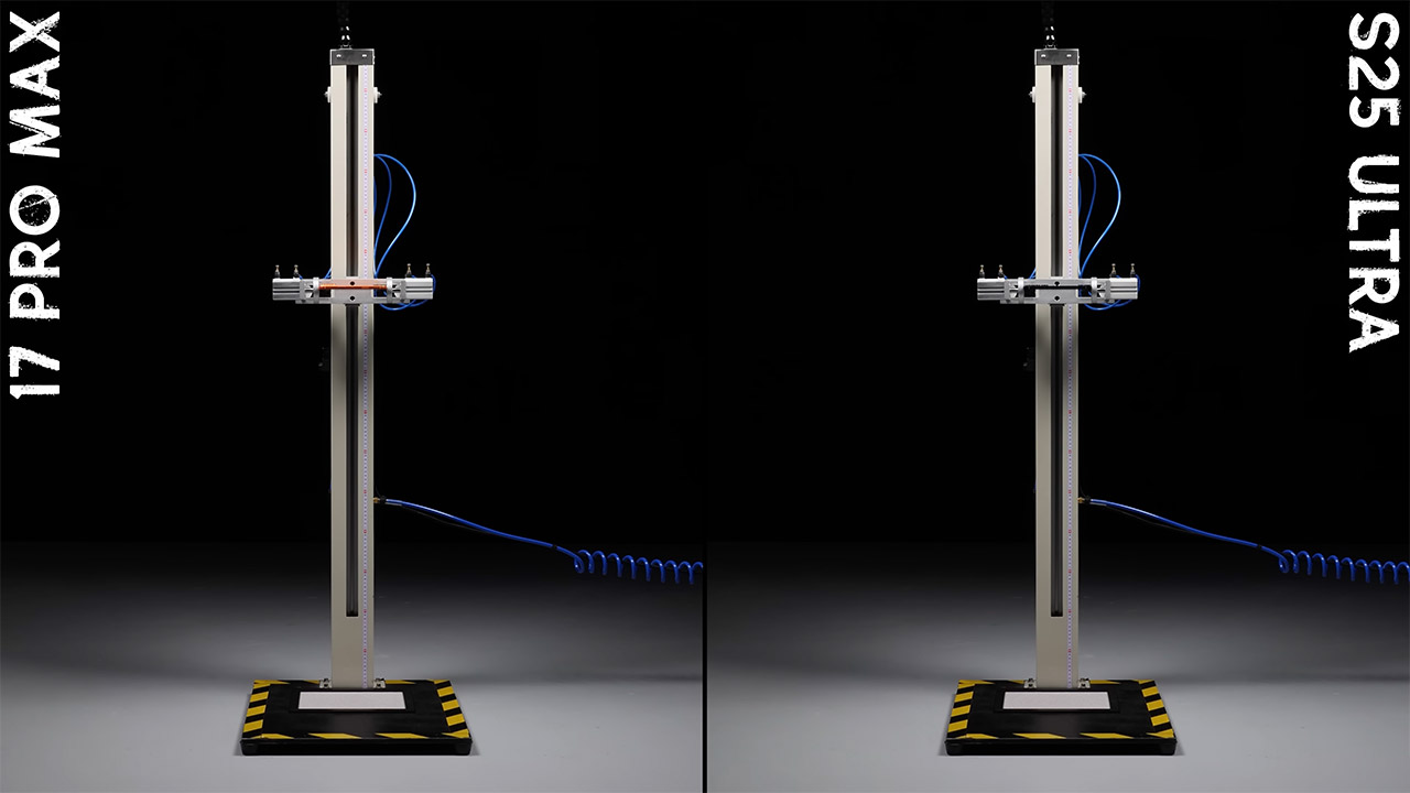 iPhone 17 Pro Max vs Samsung Galaxy S25 Ultra Drop Test