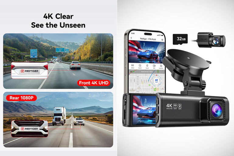 REDTIGER Front Rear 4K Dashcam F7NP