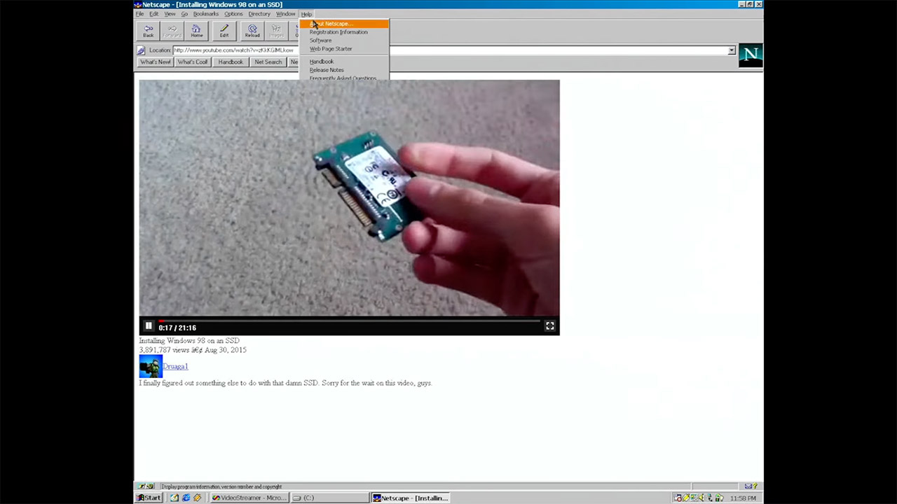 YouTube 1995 Stream Netscape Browser