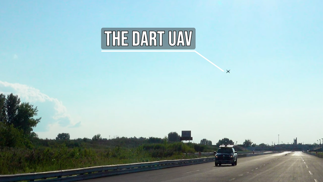 Project DART Landing Drone Moving Vehicle Speeding