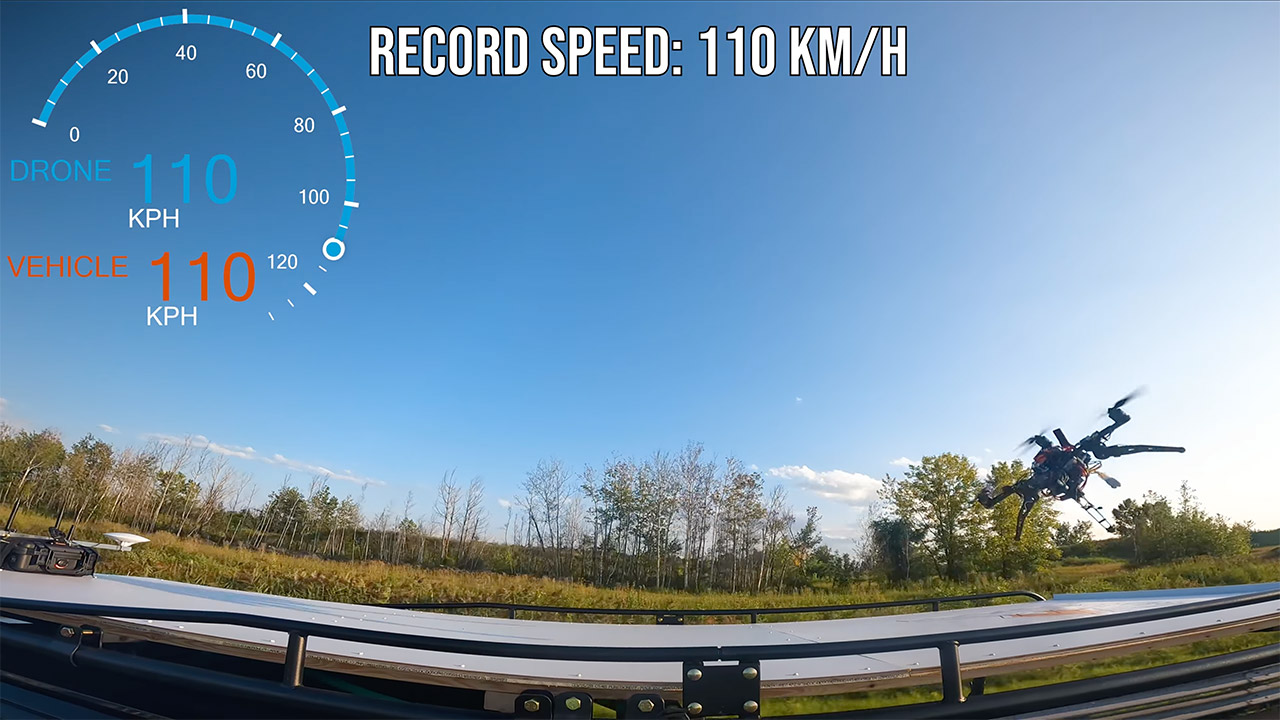 Project DART Landing Drone Moving Vehicle Speeding