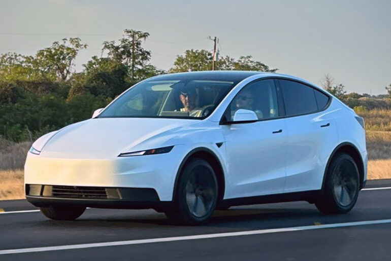 Tesla Budget Model Y Standard Spy Shot Leak