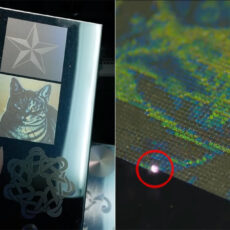 Almost Holograms MOPA Laser