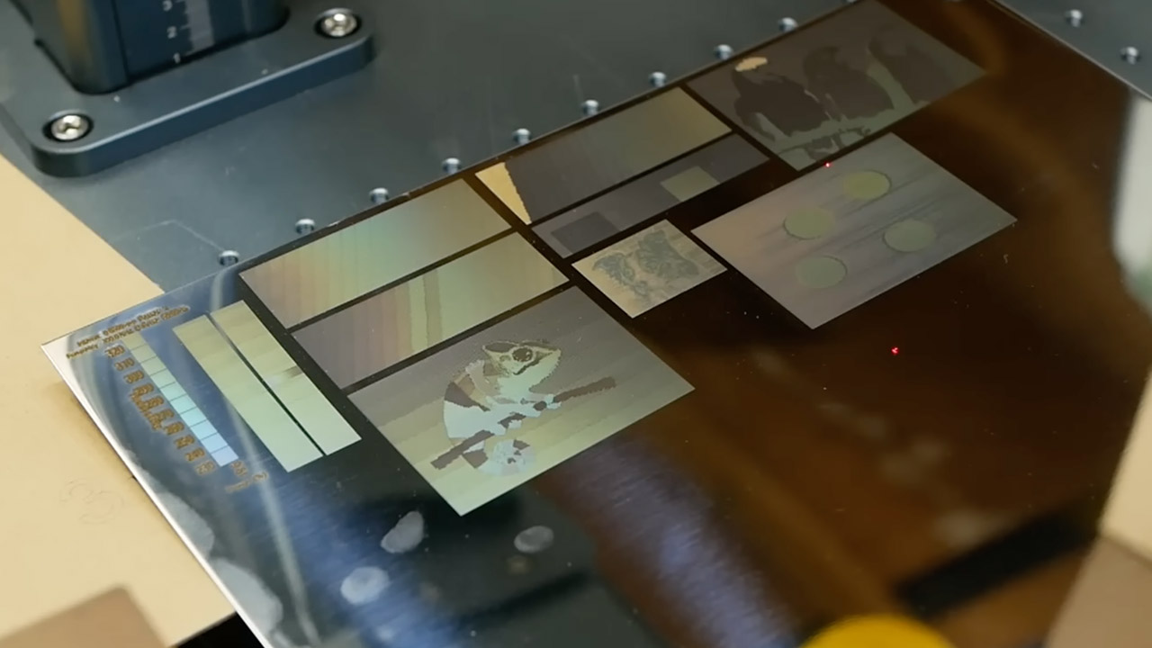 Almost Holograms MOPA Laser