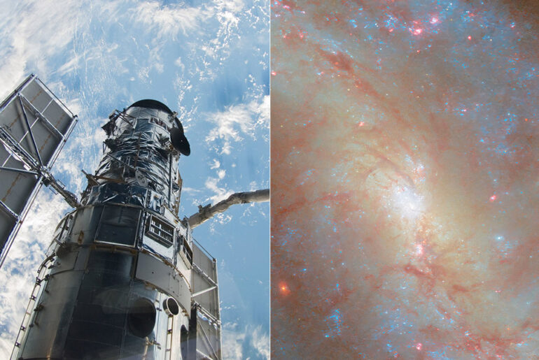 Hubble Spiral Galaxy NGC 7496 Crane Grus