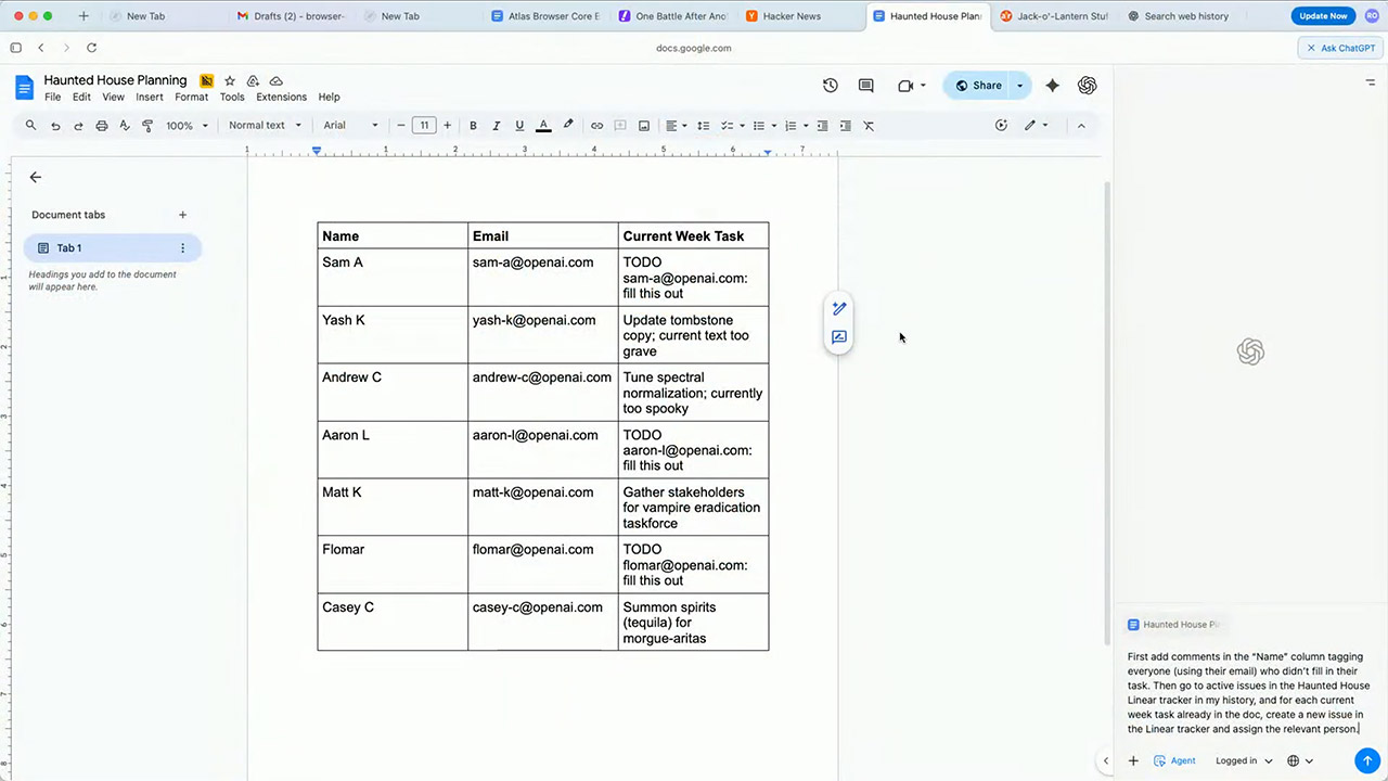 OpenAI ChatGPT Atlas Browser Launch