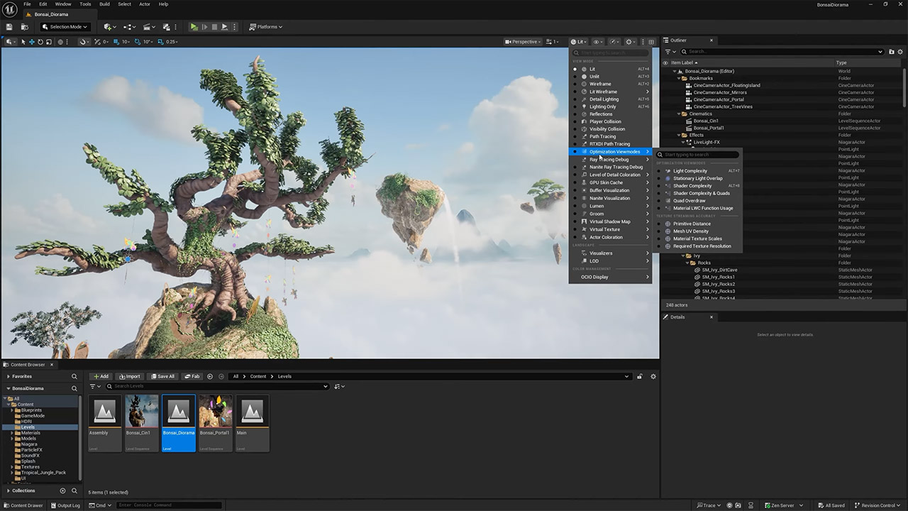 NVIDIA Bonsai Diorama Tech Demo RTX Mega Geometry