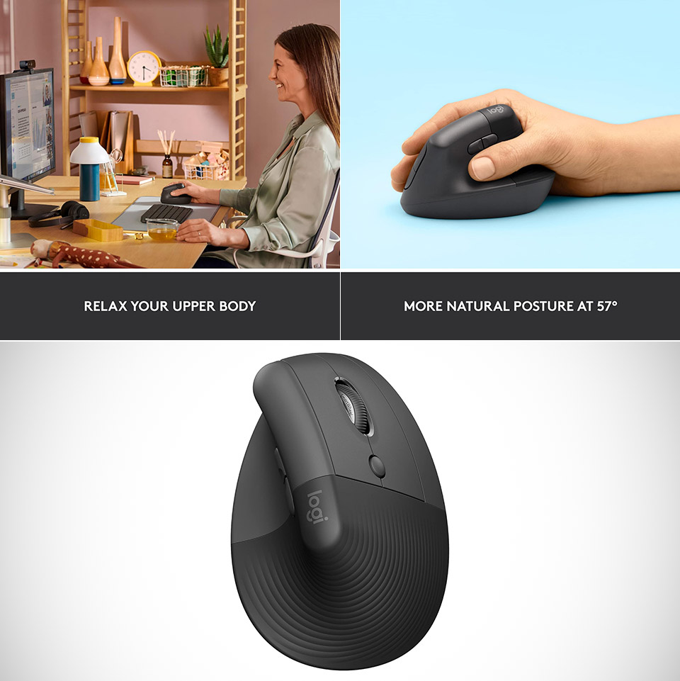 Logitech Lift Vertical Ergonomic Mouse