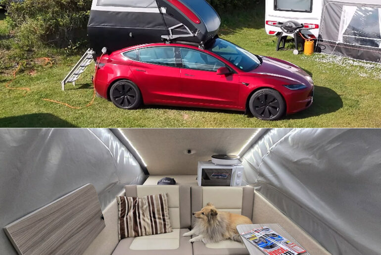 Wheelhome Dashaway eCT Turns Your Tesla Model 3 Into a Micro Camper Wheelhome Dashaway eCT Tesla Model 3 Micro Camper