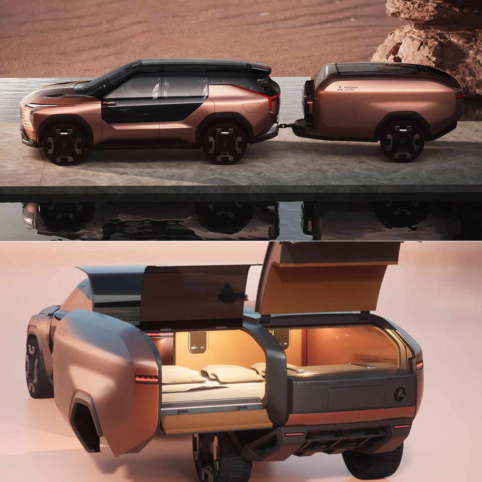 Mitsubishi Elevance Concept SUV Expandable Camper Trailer