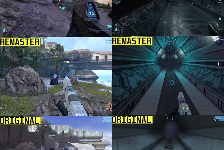 Halo Campaign Evolved Graphics Comparison Original Remaster