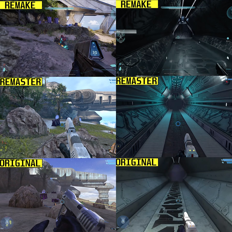 Halo Campaign Evolved Graphics Comparison Original Remaster