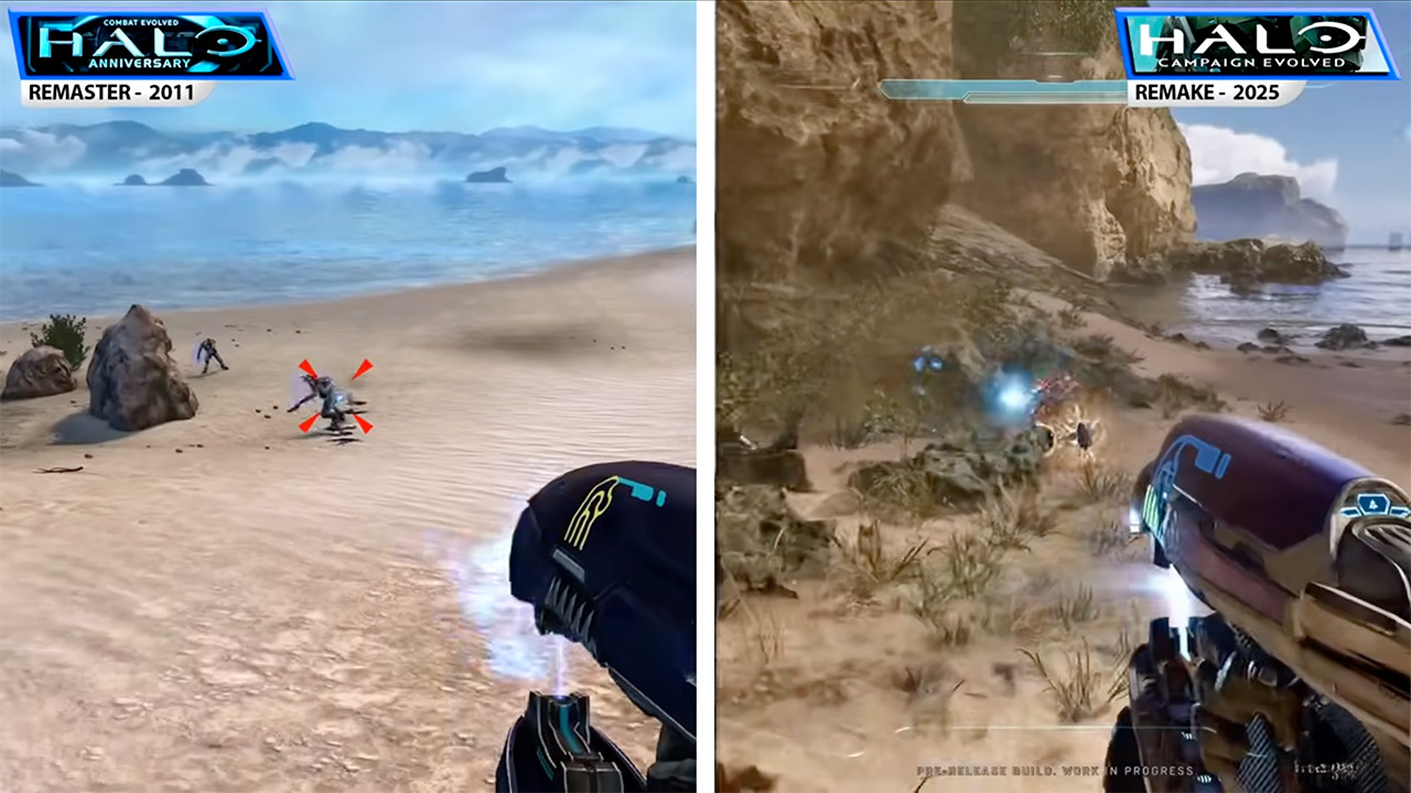 Halo Campaign Evolved Graphics Comparison Original Remaster Remake