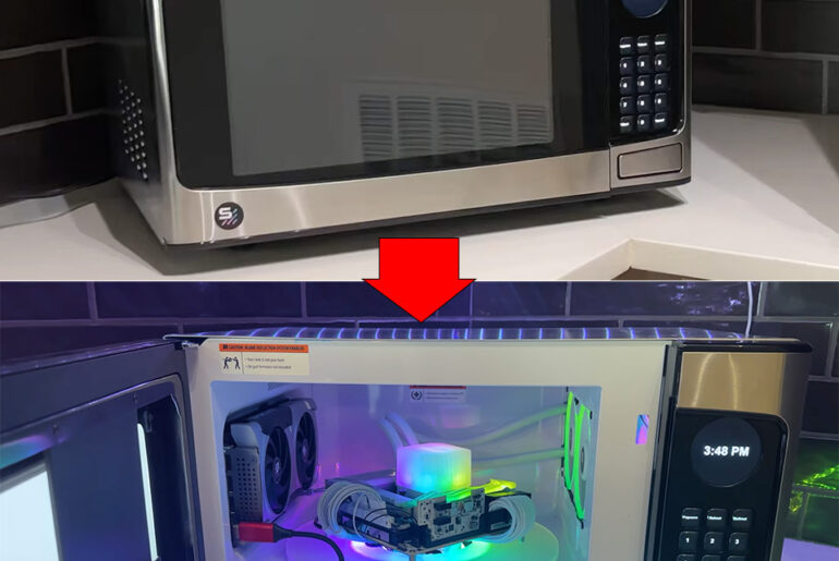 Real Microwave Gaming PC Mod