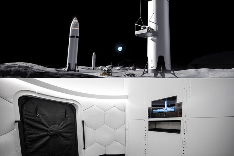 SpaceX Starship HLS Lander Moon Interior