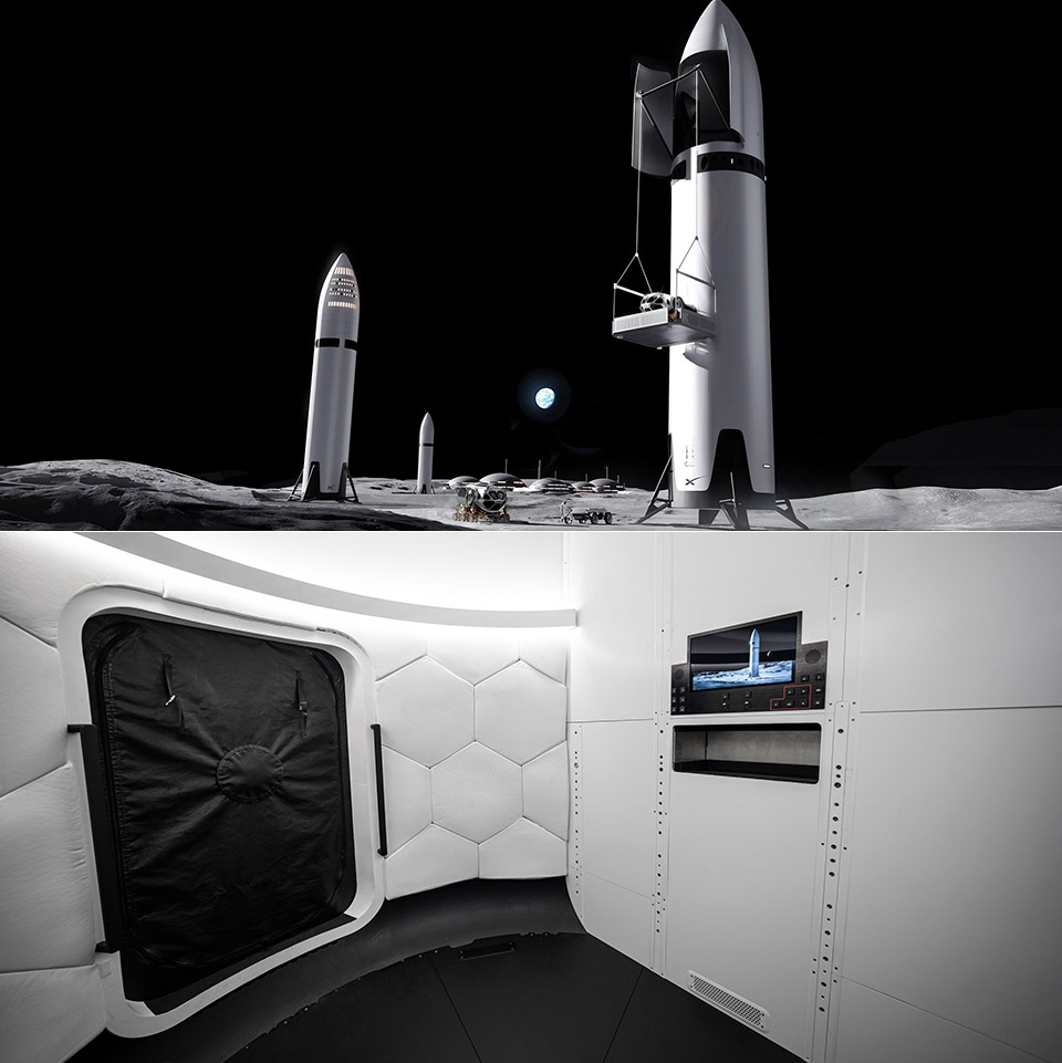 SpaceX Starship HLS Lander Moon Interior