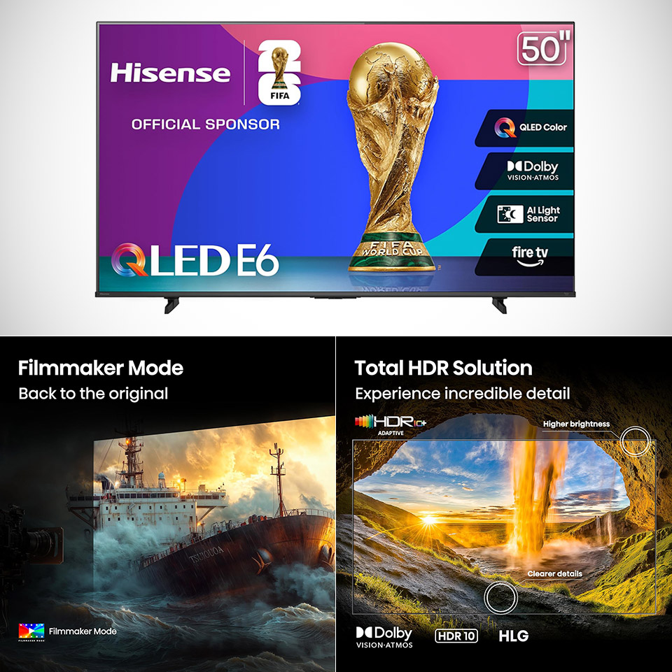 Hisense 50" E6 Cinema Series QLED 4K UHD Smart Fire TV
