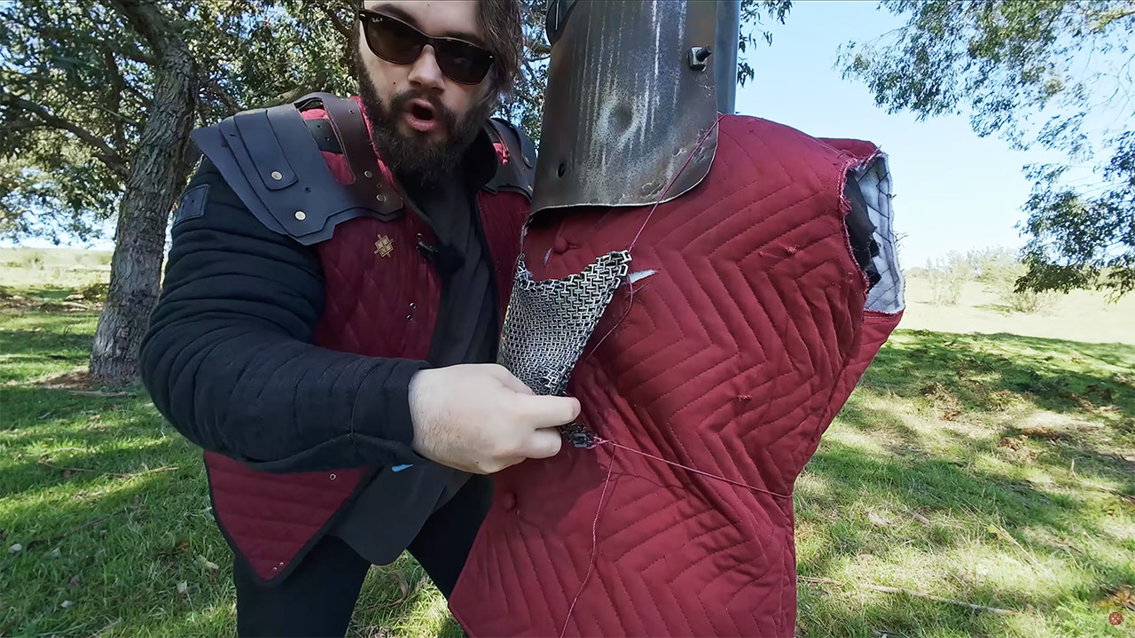3D-Printed Chainmail Armor Experiment