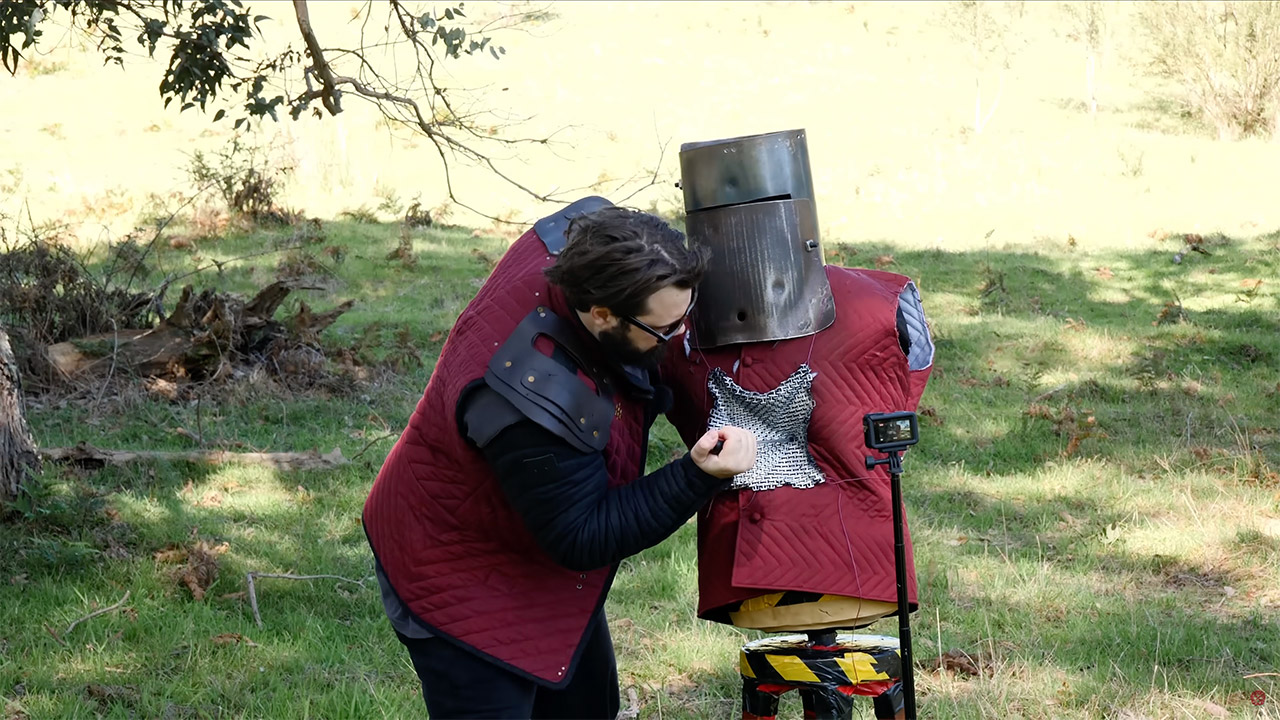 3D-Printed Chainmail Armor Experiment