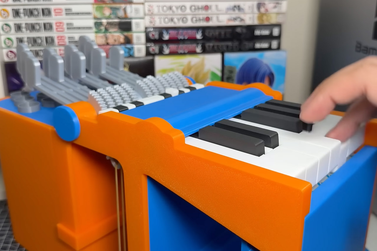 3D-Printed Working Piano