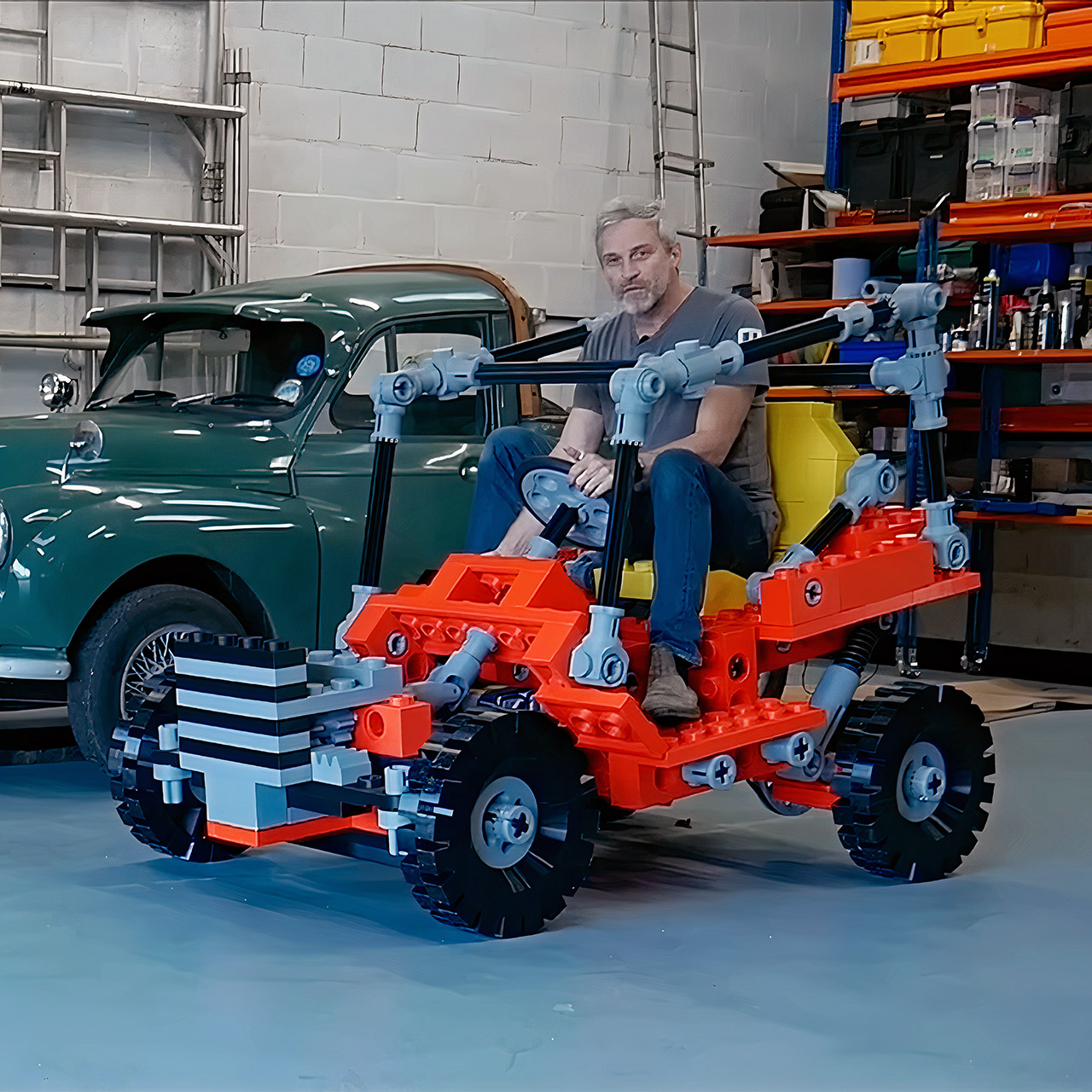 3D-Printed LEGO Technic Dune Buggy